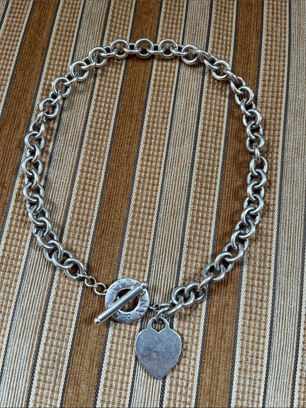 Tiffany & Co. Silver Heart Toggle Necklace